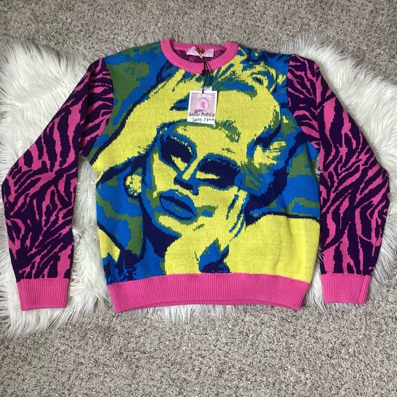 Teddy Fresh Sweaters - NWT Teddy Fresh x Trixie Mattel Portrait Sweater Andy Warhol Style XS
